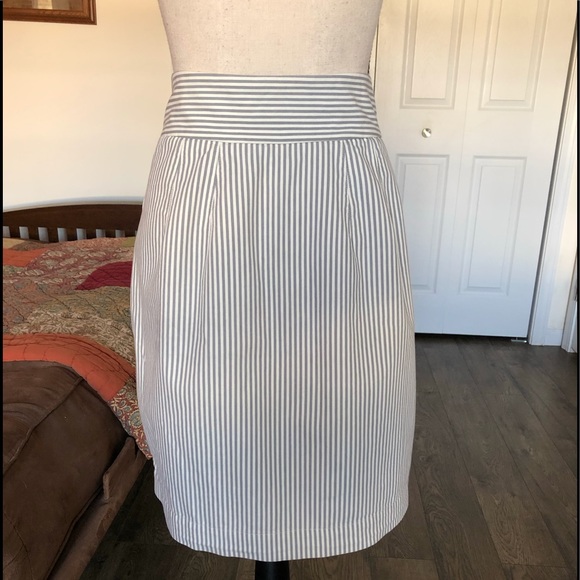 FRENCH CONNECTION striped lace-up a-line skirt - Picture 6 of 6